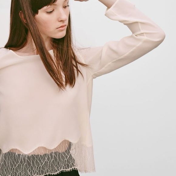 4 for $20 🖤 WILFRED Desaix 100% Silk Blouse - Picture 9 of 10